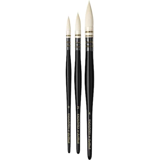 da Vinci CASANEO Viktoria Kagalovska Artist Signature 3 Piece Round Brush Set